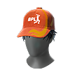 Gorro naranja de críquet