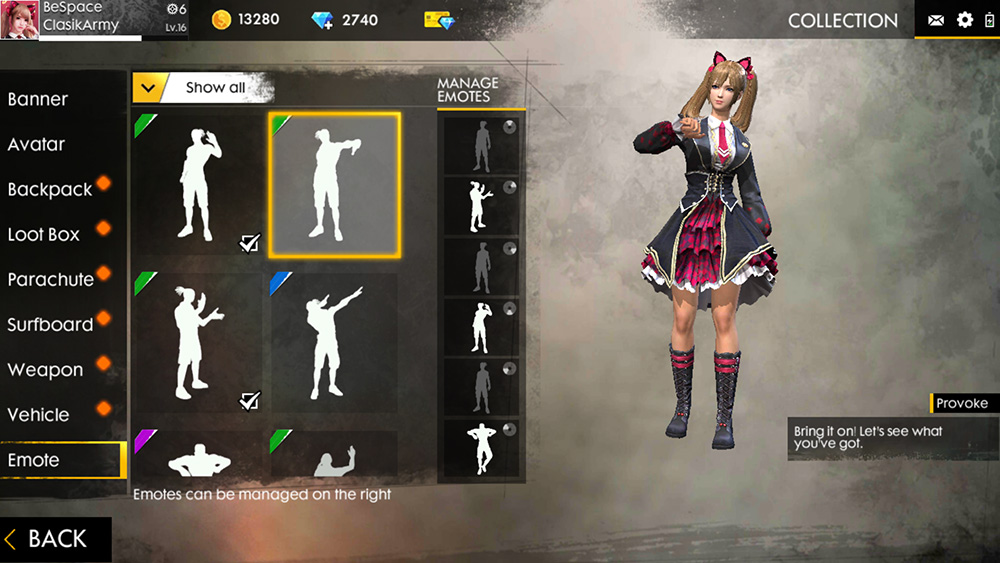 Free Fire - Emotes